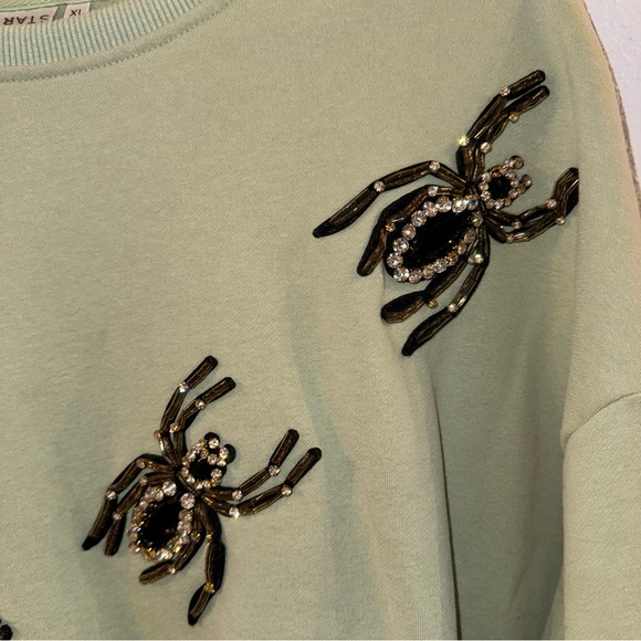 Crawling Spider Sweatshirt by Queen of Sparkles. - Picture 4 of 9